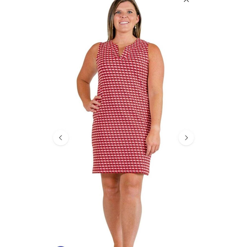 Sailor Sailor Small Lucille Bulldogs Mini Dress Red Black Sleeveless Stretch